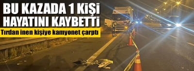 Bolu'da otoyolda duran tırdan inen kişi kamyonetin çarpması sonucu öldü