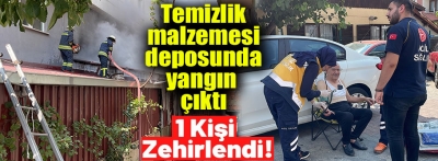 Bolu'da temizlik malzemesi deposunda çıkan yangın söndürüldü