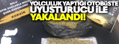 Bolu'da yolcu otobüsünde uyuşturucuyla yakalanan şüpheli tutuklandı