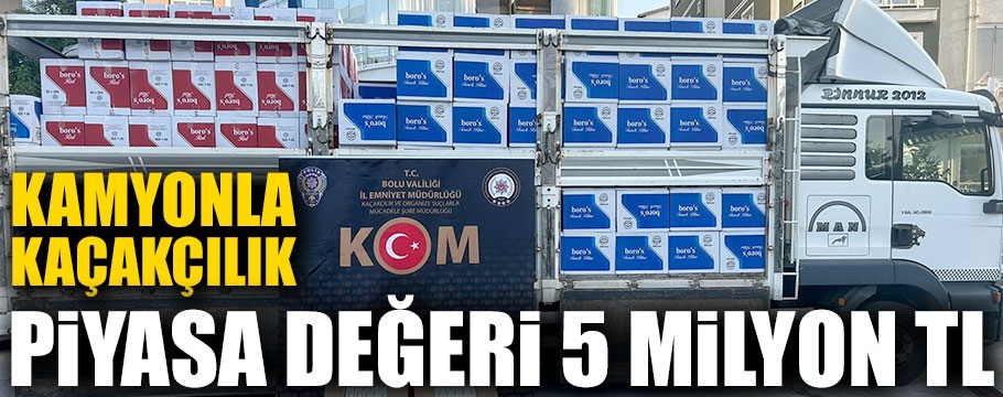 Bolu’da 5 milyon değerindeki kaçak sigara ürünleri ele geçirildi