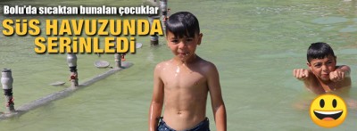Bolu'da belediyenin süs havuzu çocukların aquaparkı oldu