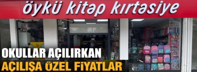 Öykü kitap ve kırtasiye dükkanında açılışa özel indirimler