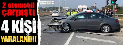 Bolu'da iki otomobilin çarpıştığı kazada 4 kişi yaralandı