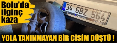 Bolu'da otoyola düşen cisim 5 aracın kaza yapmasına neden oldu