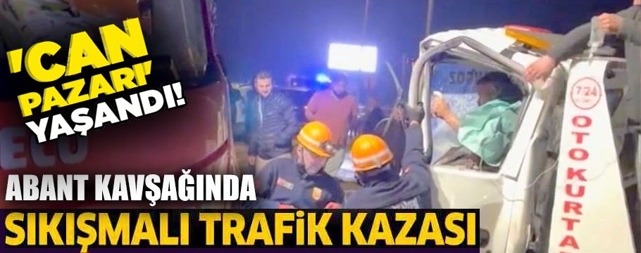 Abant kavşağında can pazarı yaşandı