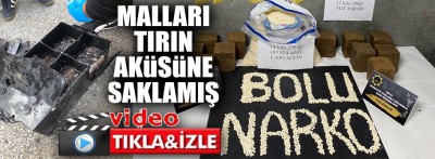 Bolu'da tırın aküsünde 36 kilo 350 gram uyuşturucu ele geçirildi