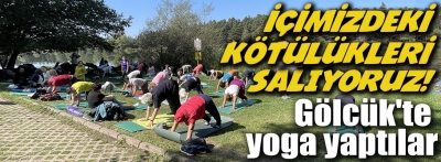 Gölcük Tabiat Parkı'nda yoga etkinliği