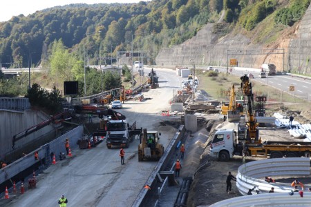 İşte Bolu Dağı trafiğini aksatan o çalışma