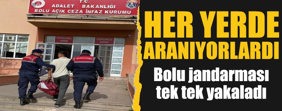 Bolu jandarması aranan 3 suç makinasını yakaladı