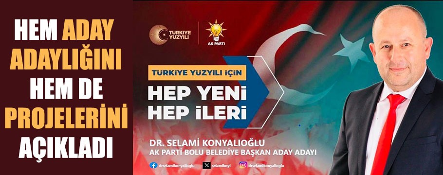 Hem aday adaylığını hem de projeleini açıkladı