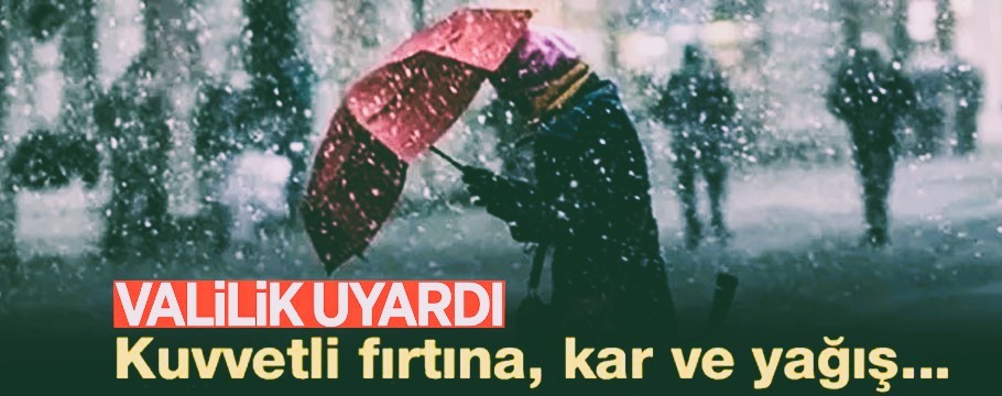 Bolu'da kuvvetli fırtına uyarısı