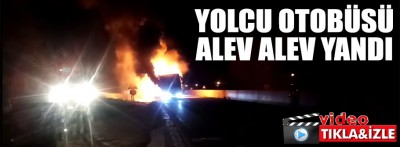 Bolu Dağı'nda yolcu otobüsü yandı