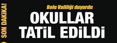 Bolu'da eğitime kar engeli