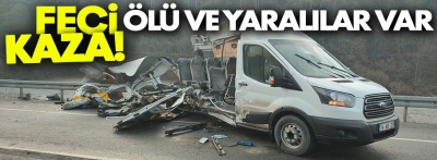 Bolu'da akıllara durgunluk veren kaza, servis kağıt gibi yırtıldı 