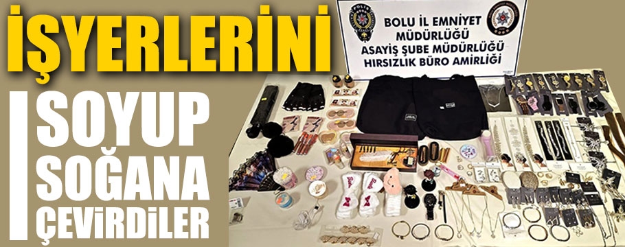 Bolu'da işyerlerini soyup soğana çeviren 4 kişi yakalandı