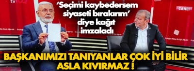 Başkan Özcan yine "kaybedersem siyaseti bırakırım" dedi