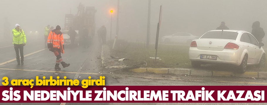 Bolu Dağı'nda sis nedeniyle trafik kazası