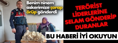 Bolulu ninemiz askerlerimize çorap örüp gönderdi