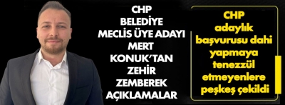 CHP Belediye Meclis Üyesi Adayı Mert Konuk'tan dikkat çeken açıklamalar