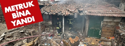 Bolu'da metruk binada yangın çıktı