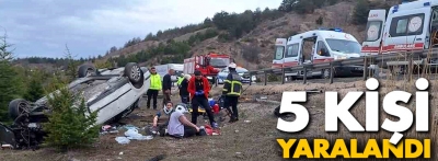 Bolu'da trafik kazası: 5 yaralı var