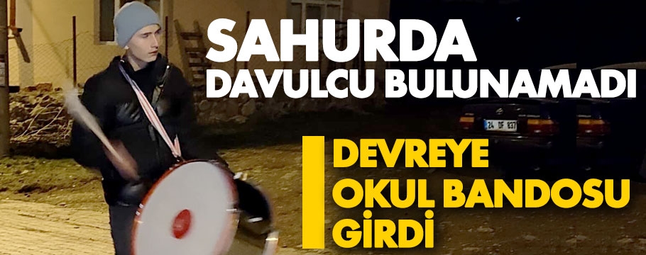 Davulcu bulunamadı, okul bandosu devreye girdi