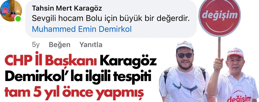 İşte usta siyasetçi Karagöz'ün 5 yıl önce Muhammed Hocayla ilgili yaptığı yorum