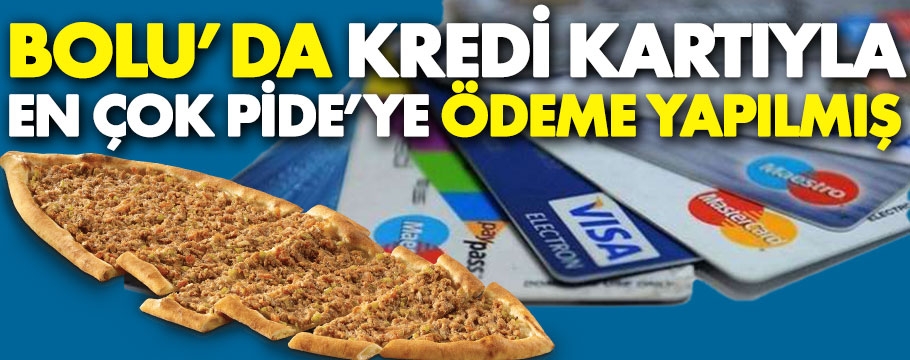 Bolu'da kredi kartıyla en çok pide ödemesi yapılmış