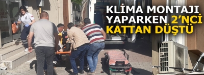 Klima takarken ikinci kattan düştü