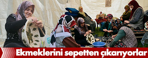 Bolu'da sepetçilik köylü kadınların geçim kaynağı oldu