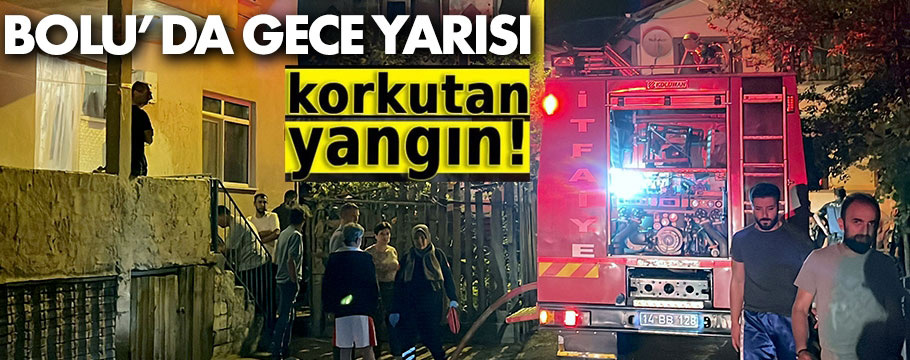 Gece yarısı üç katlı evde yangın paniği