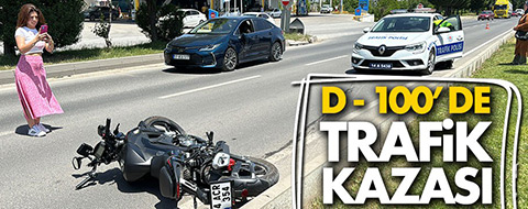 Bolu'da otomobilin çarptığı motosikletin sürücüsü yaralandı