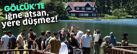  Tatilciler, Bolu'nun doğa harikası Gölcük'e akın etti