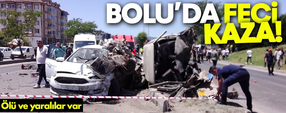 Bolu'da çok feci kaza güvenlik kamerasına yansıdı