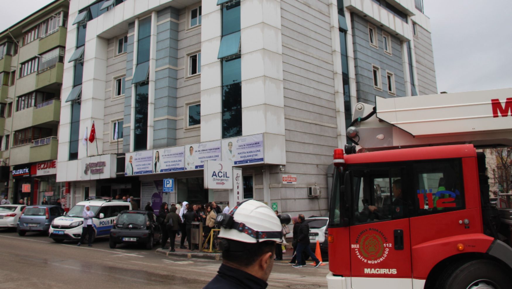 Bolu'da özel hastanede korkutan yangın
