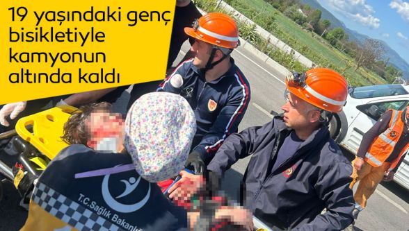 Bolu'da kırmızı ışıkta geçen bisikletli tırın altında kaldı: Genç sürücü ağır yaralı