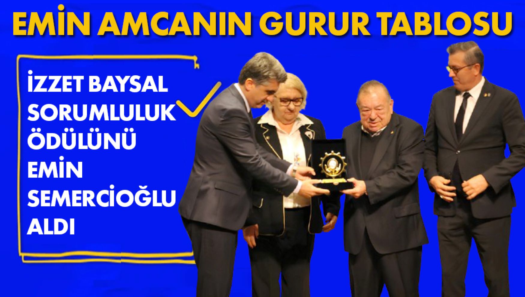 İzzet Baysal Sosyal Sorumluluk Ödülü Emin Semercioğlu'nun