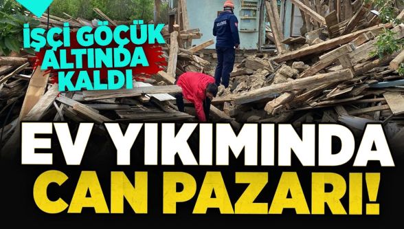 Yıkımda can pazarı! İşçi göçük altında kaldı
