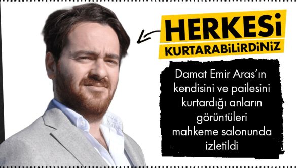 Otelin Genel Müdürü Damat Emir Aras önce kendi ailesini kurtarmış: Görüntüler salonda izletildi