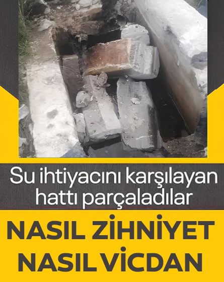 Bolu'da ilçenin su ihtiyacını karşılayan hattı parçaladılar