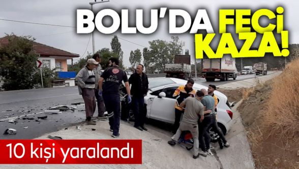 Bolu-Mudurnu yolunda feci kaza: 10 yaralı