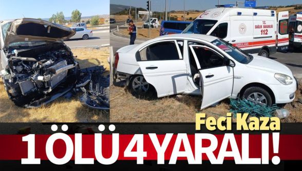 D-100'de feci kaza: 1 ölü, 4 yaralı