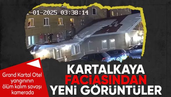 Grand Kartal Otel yangınının ölüm kalım savaşı kamerada