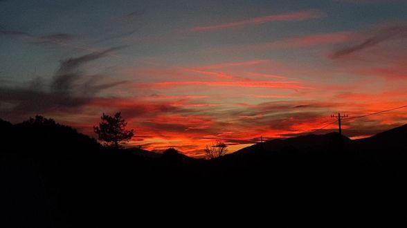 Bolu'da gün batımı kartpostallık görüntüler oluşturdu