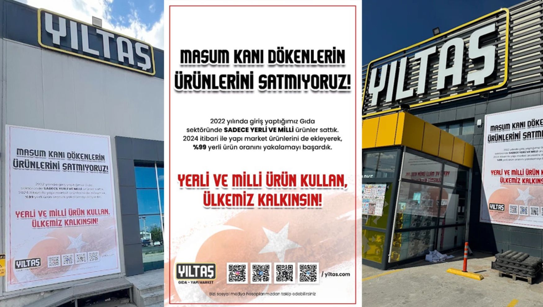 Bolu'da Yıltaş'tan “yerli ürün” kampanyası : “Masum kanı dökenlerin ürünlerini satmıyoruz”