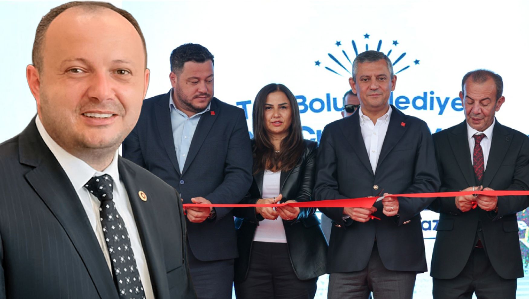 Boş araziye kurdele kestiler