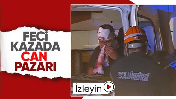 Feci kazada can pazarı: Kamyonetin sürücüsü sıkıştı