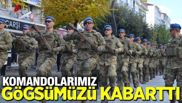 Komandoların yürüyüşü Bolu'da duygusal anlar yaşattı