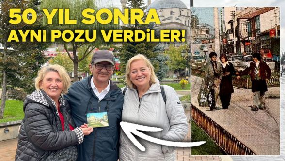 Yarım asır sonra bir araya gelip aynı pozu verdiler