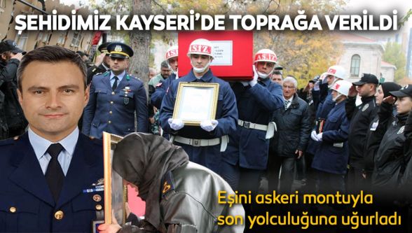 Bolulu şehit pilot son yolculuğuna uğurlandı: Eşi askeri montuyla ayakta durmaya çalıştı
